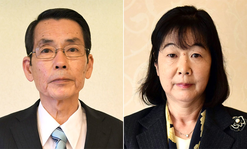 （左から届け出順）菅沢久氏、平山富子氏