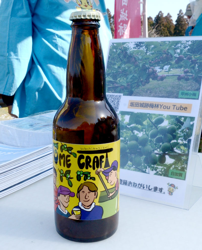 「清左衛門」で栽培した梅を使った町宿泊組合企画のクラフトビール