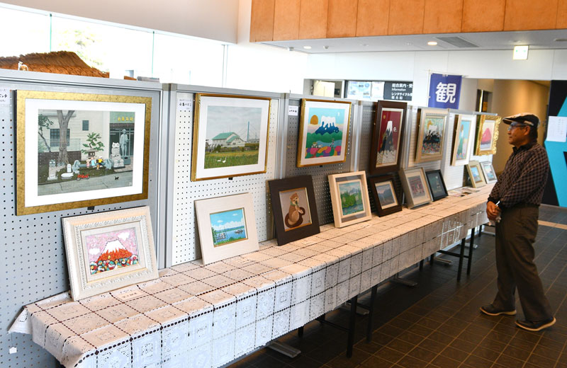 会場には「佐原の日常」を感じられる作品などが並ぶ