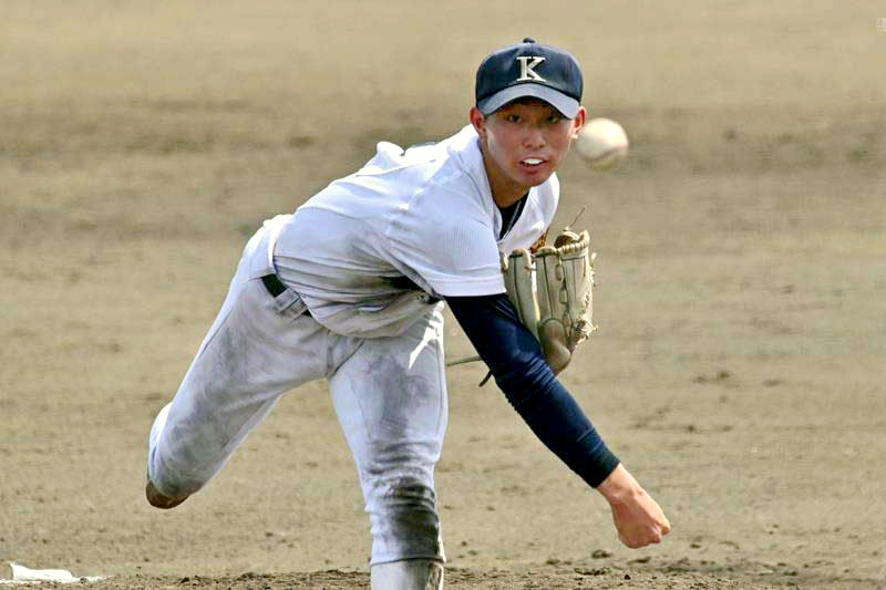 木更津―市川東 9奪三振の力投で市川東打線を完封した木更津の横瀬=袖ケ浦市営