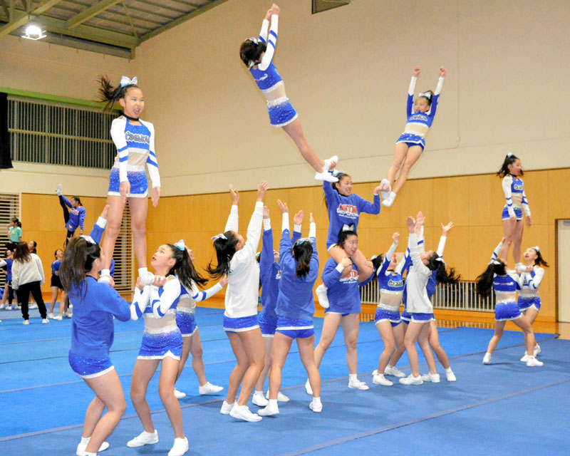 世界選手権大会に向けて練習を重ねる選抜チーム「パープル」＝いすみ市