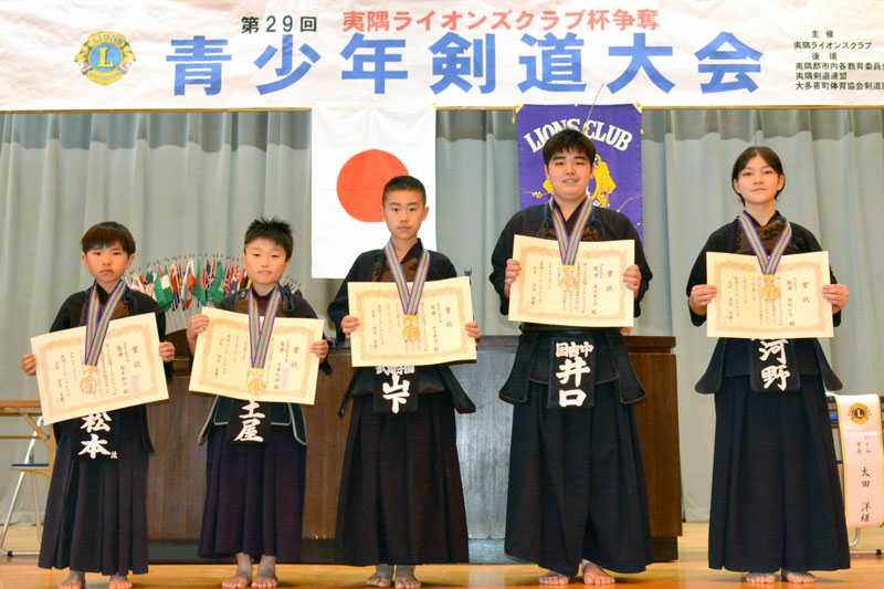 各部門の優勝者