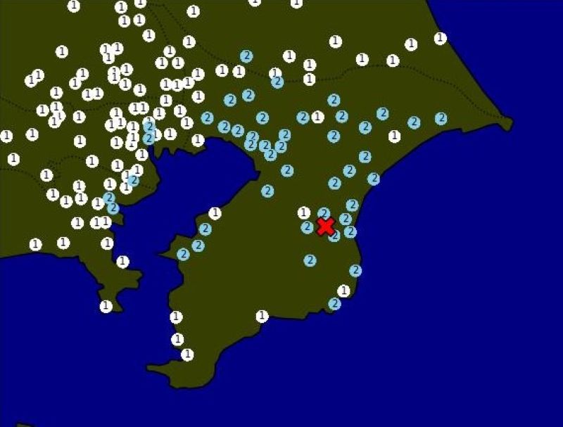 震度分布図